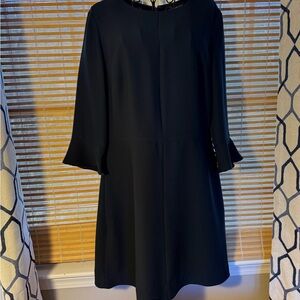Classic Banana Republic Navy Sheath Dress with Bell Sleeves